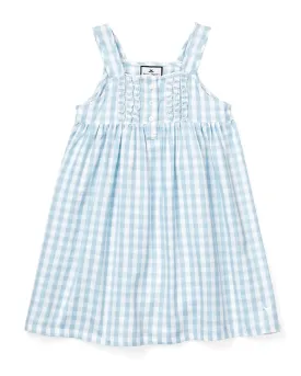 Petite Plume Light Blue Gingham Charlotte Nightgown