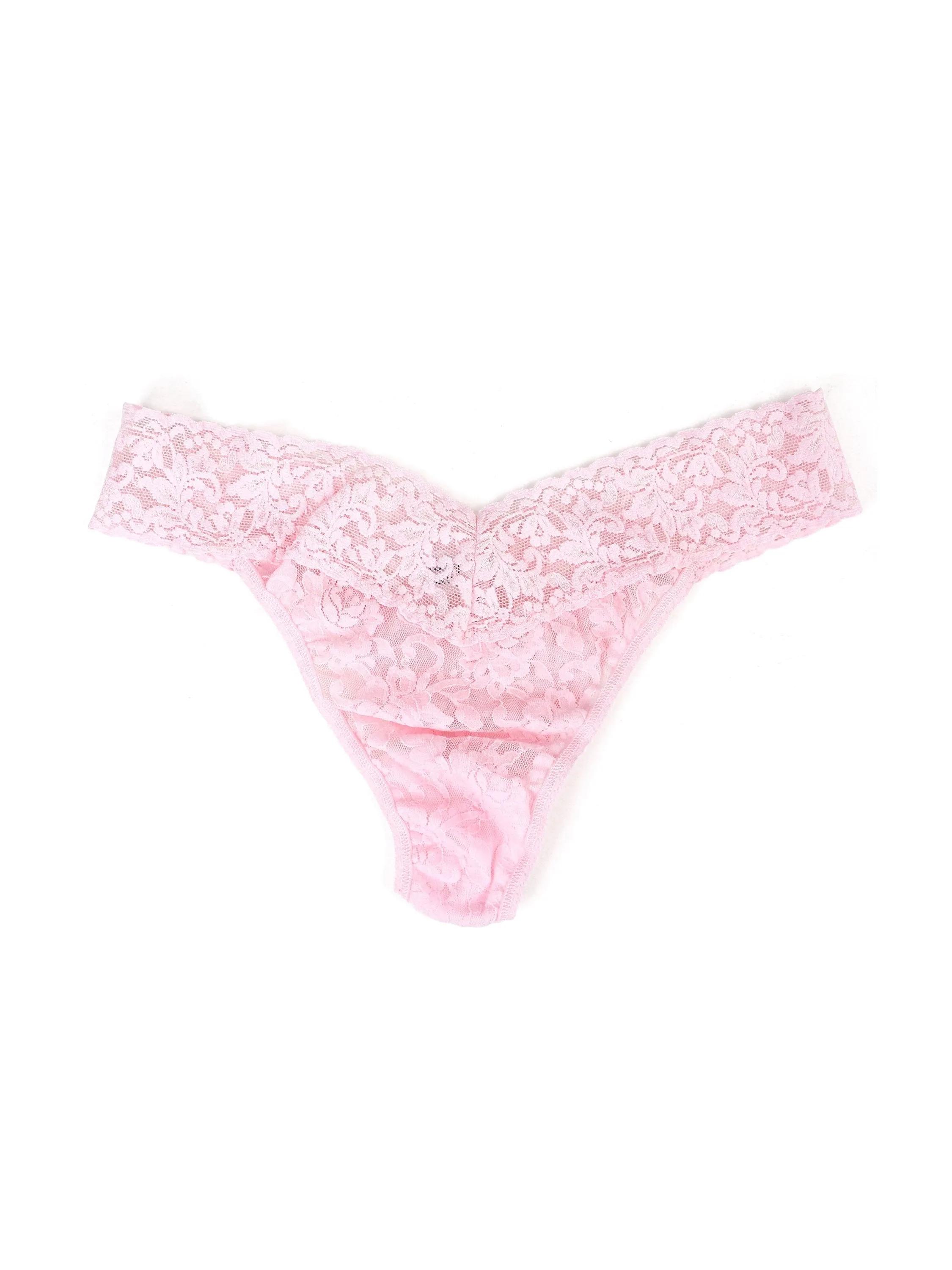 Plus Size Signature Lace Original Rise Thong Bliss Pink