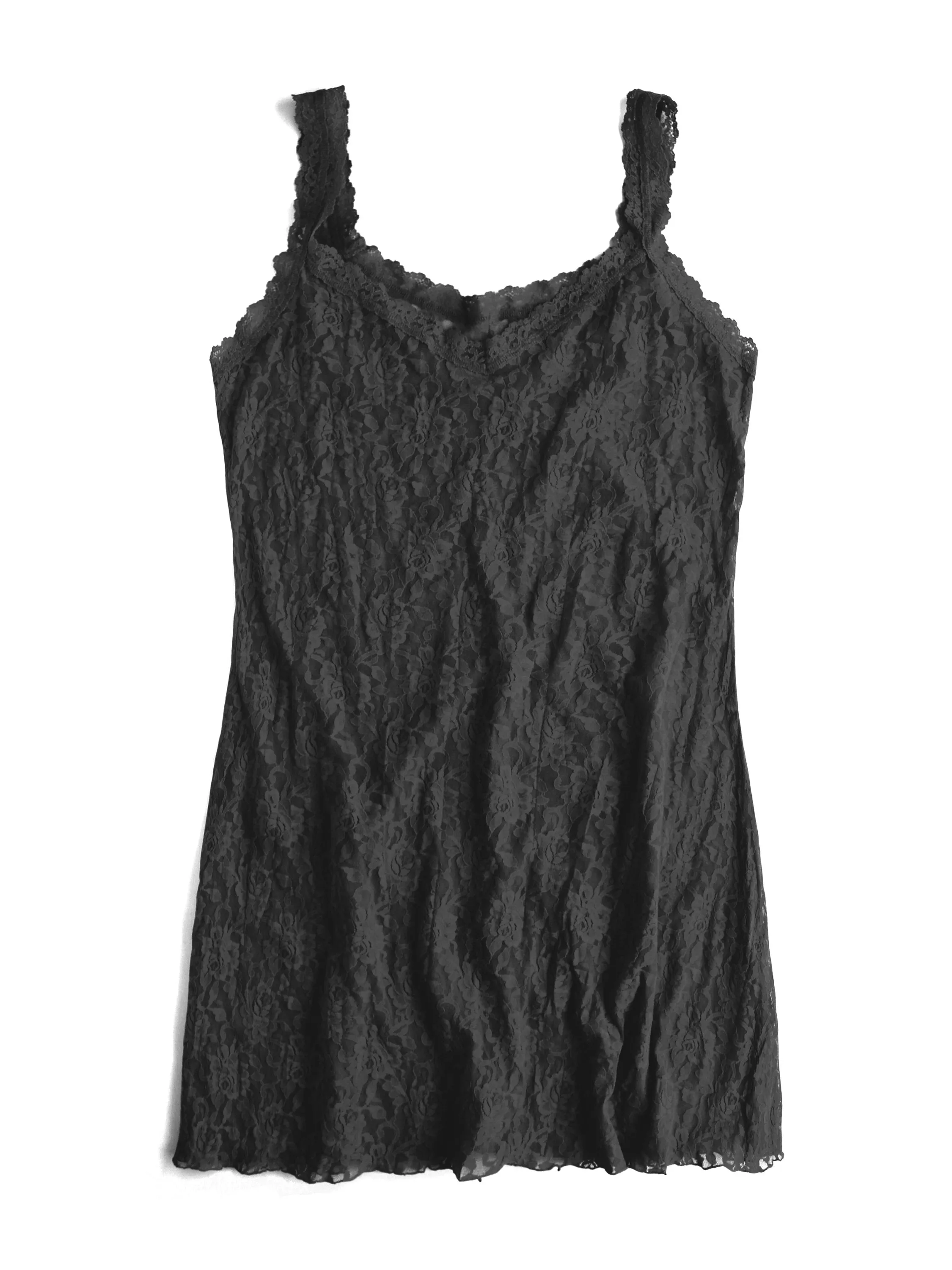 Plus Size Signature Lace V-Neck Chemise Black