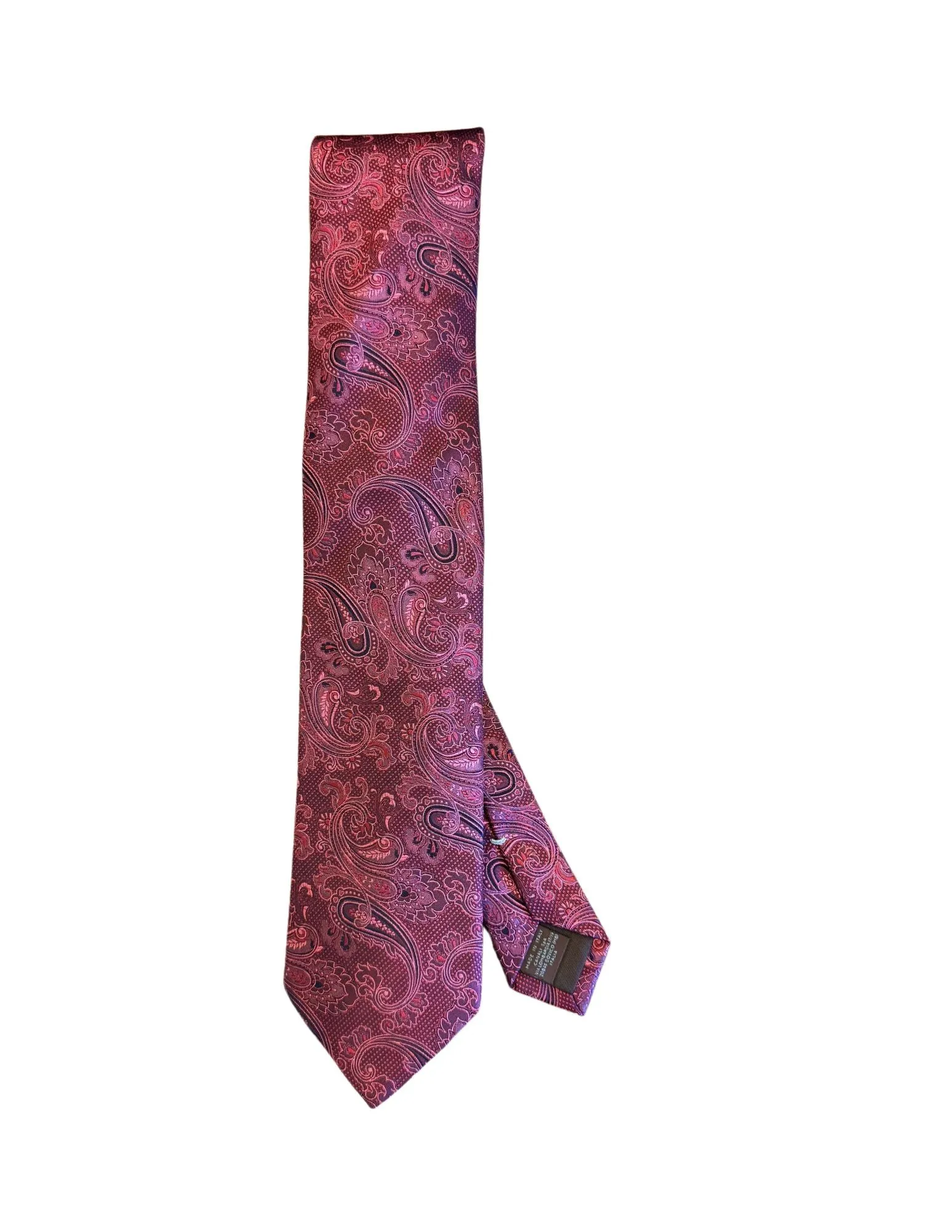 Red Paisley Silk Tie