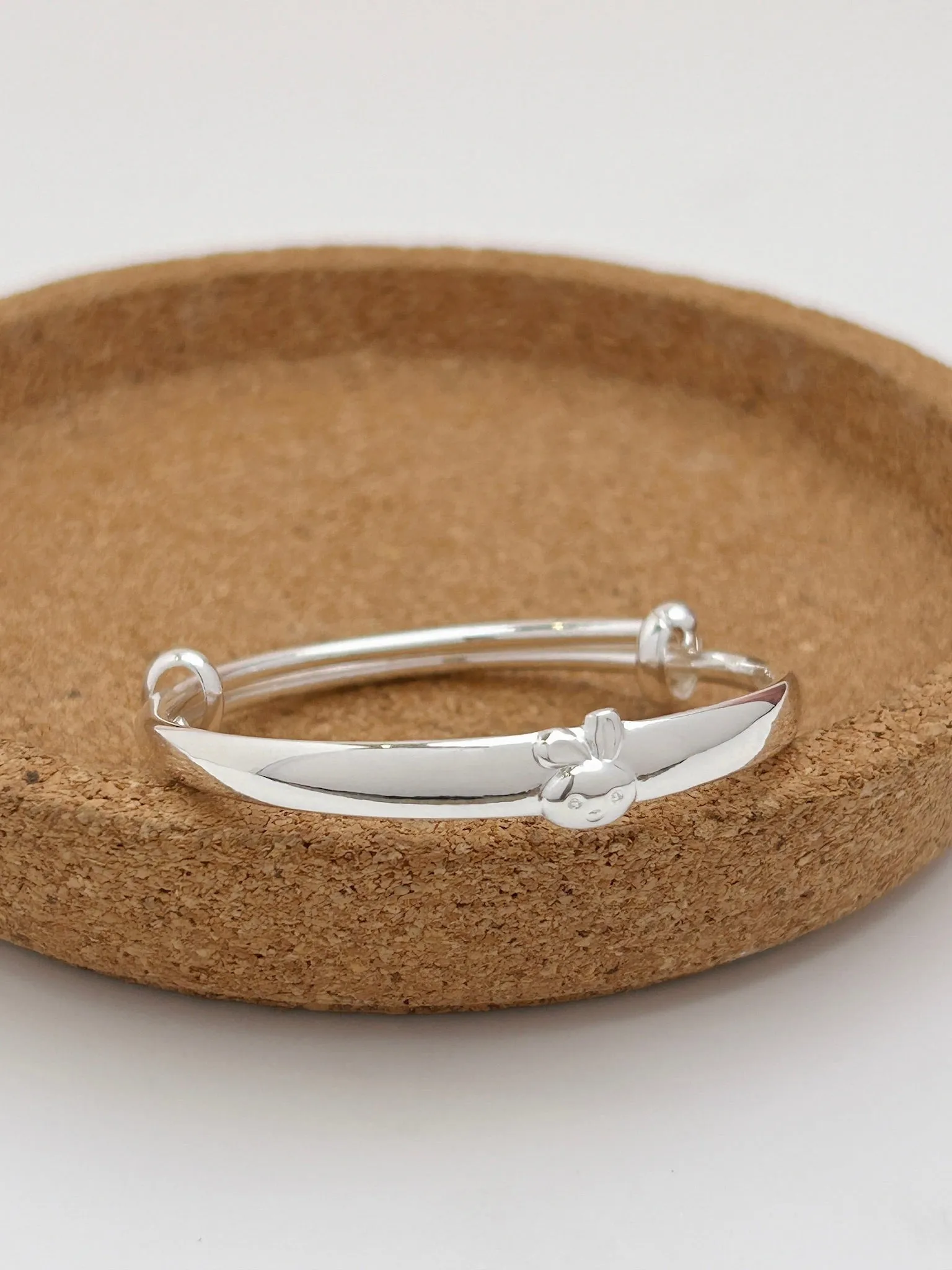 S999 宝宝足银兔子手镯 Adjustable Rabbit Baby Bangle