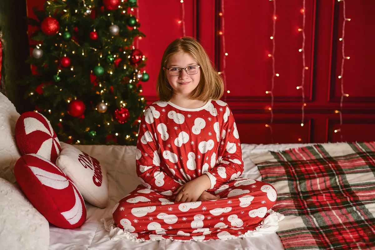 SNOWMAN RED NIGHTGOWN