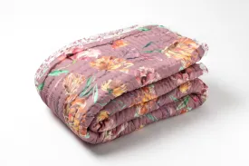 SOUNDARYA Rosewater Silk Cotton Reversible Quilt