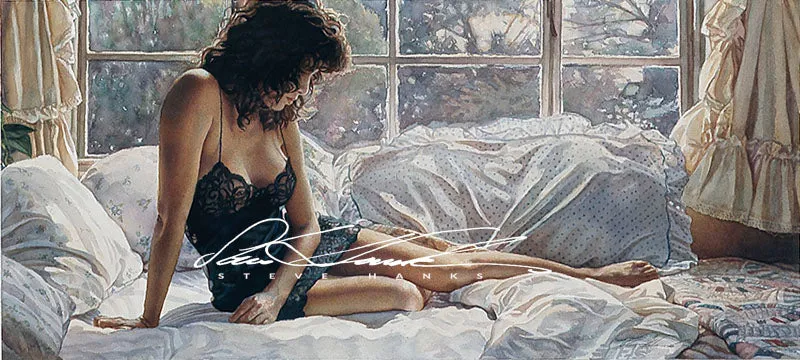 Steve Hanks - Black Lace Nightgown