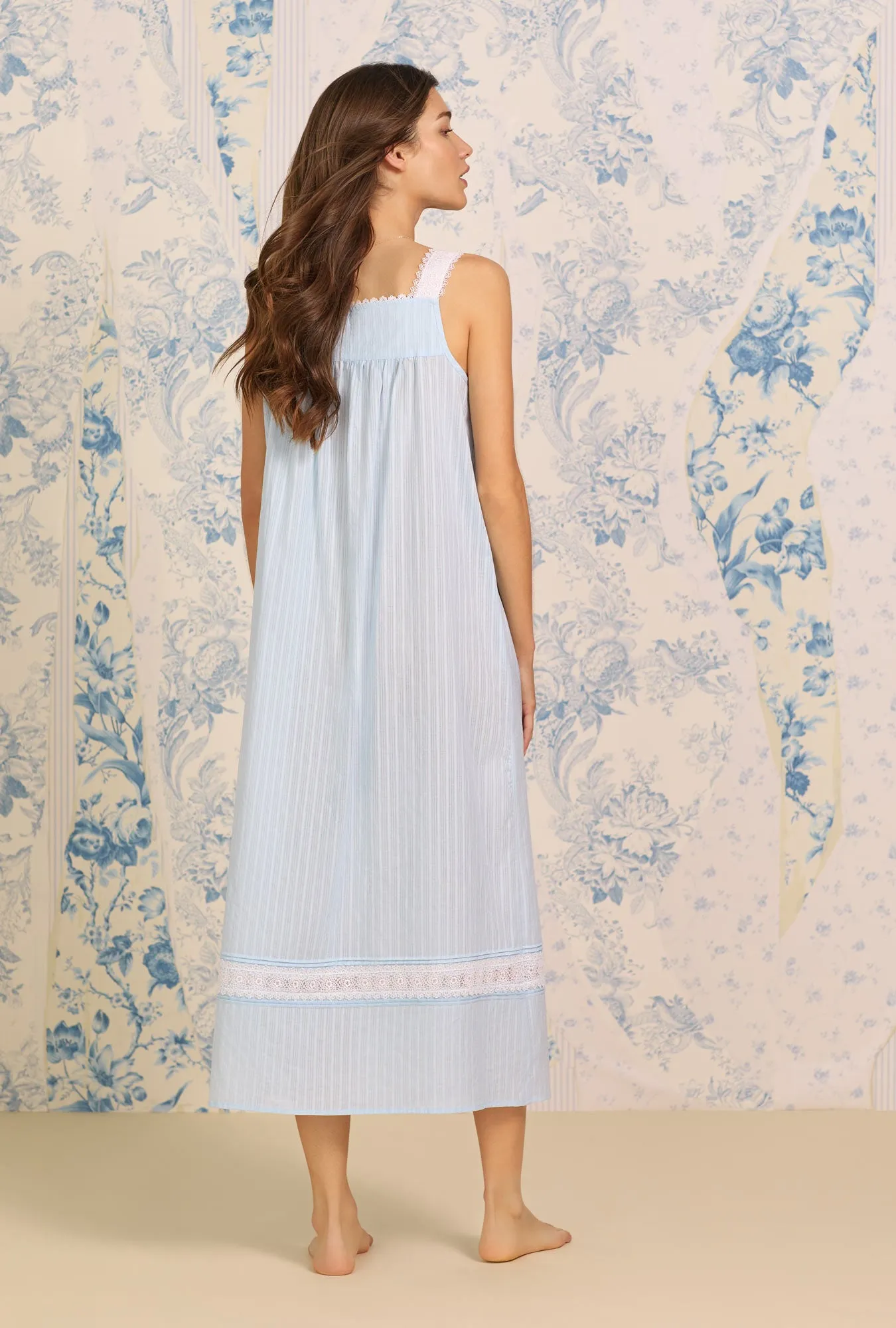 The "Madison" Dobby Stripe Gown