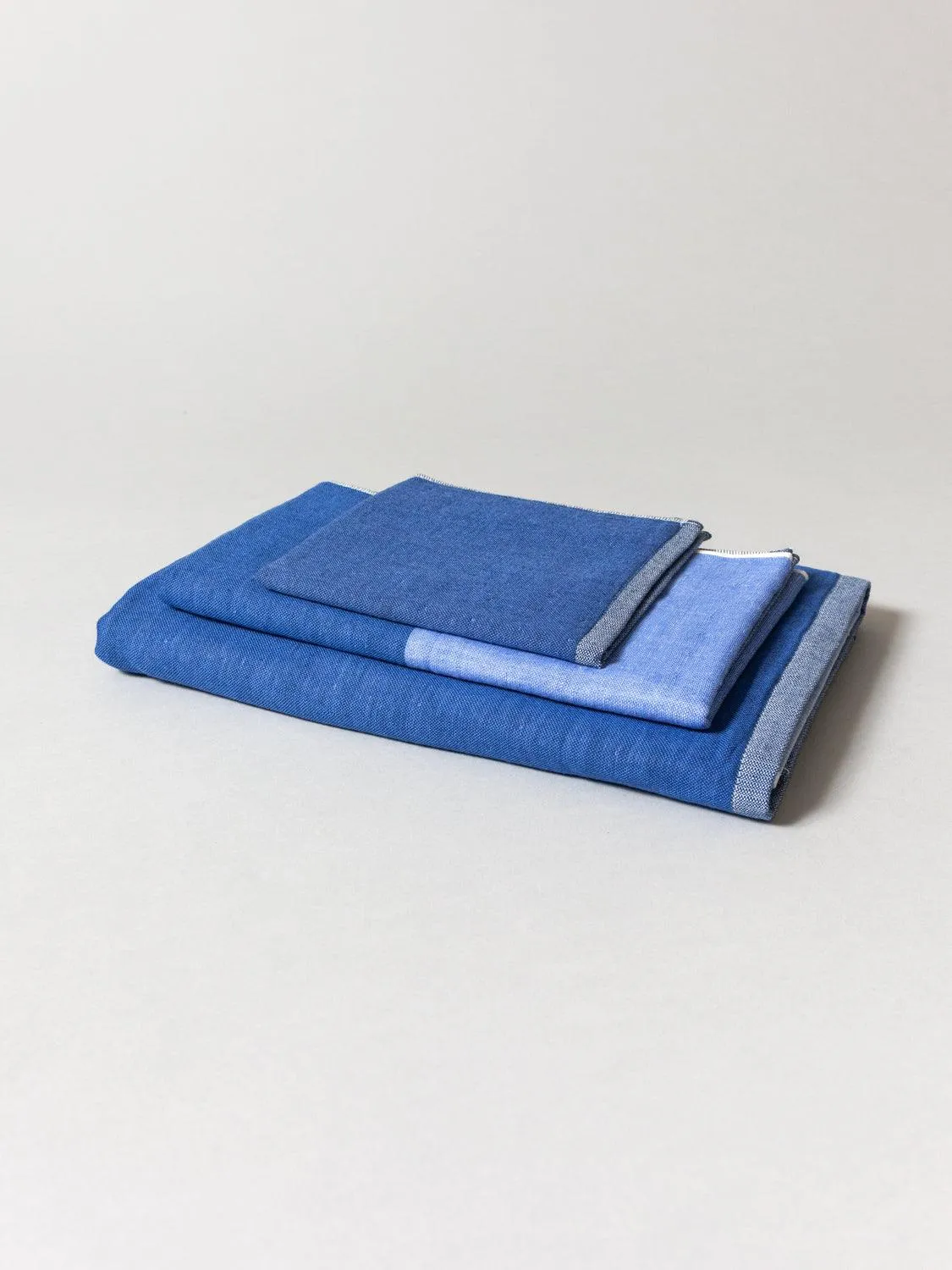 Two-Tone Chambray Towel, Blue 2