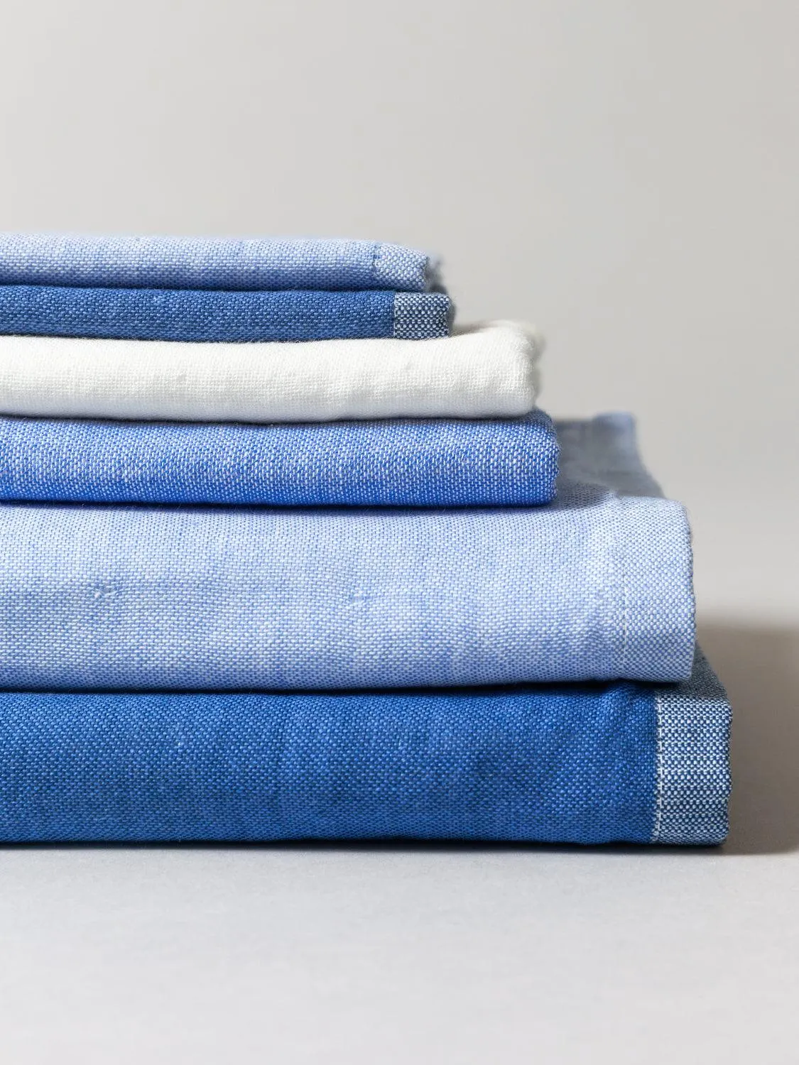 Two-Tone Chambray Towel, Blue 2