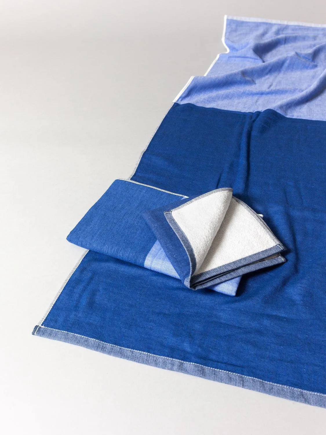 Two-Tone Chambray Towel, Blue 2