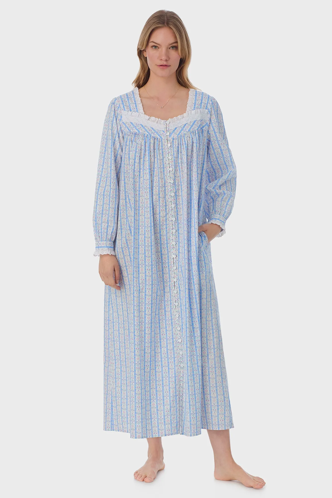 Tyrolean Heart Cotton Long Robe