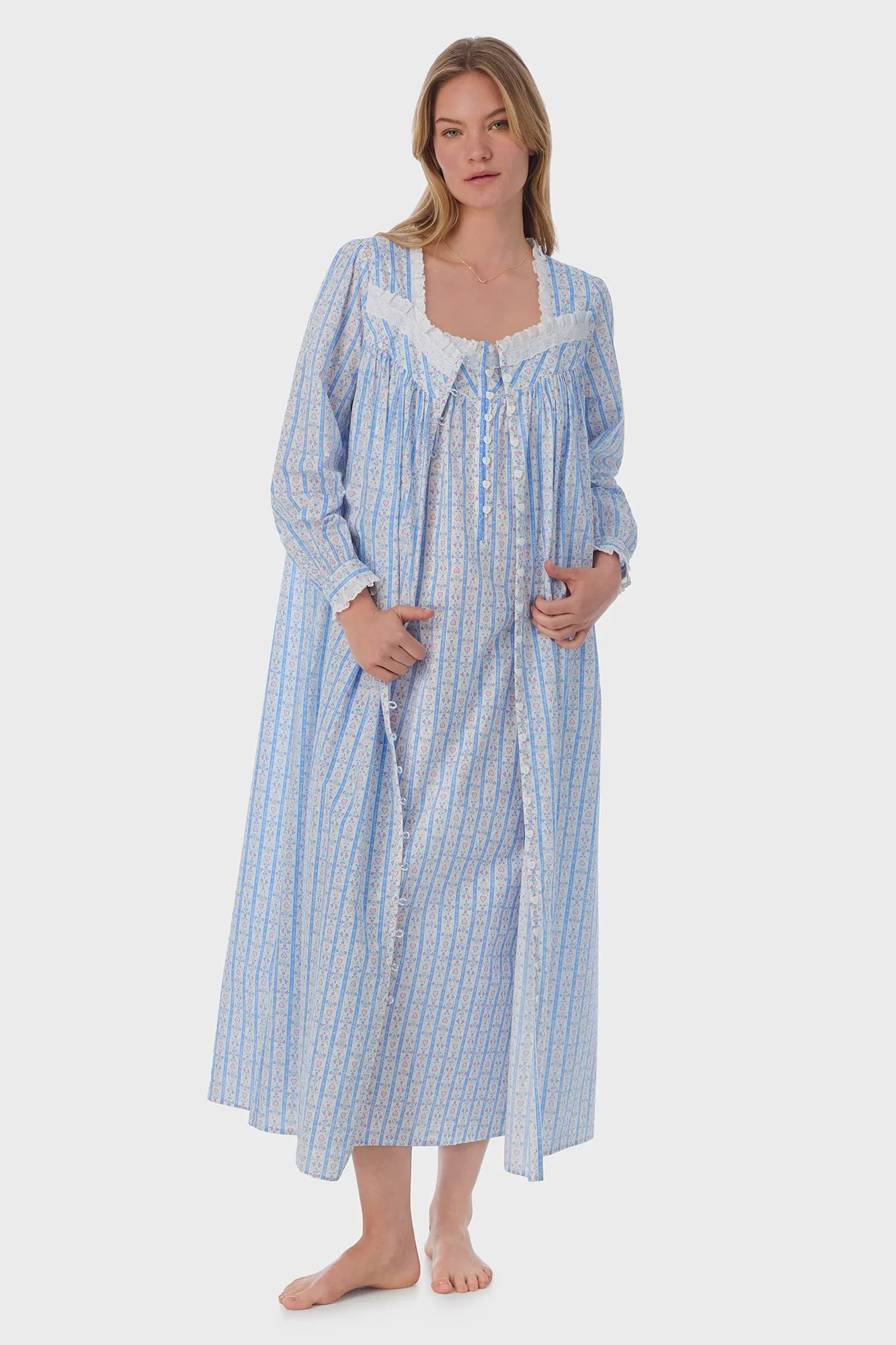 Tyrolean Heart Cotton Long Robe