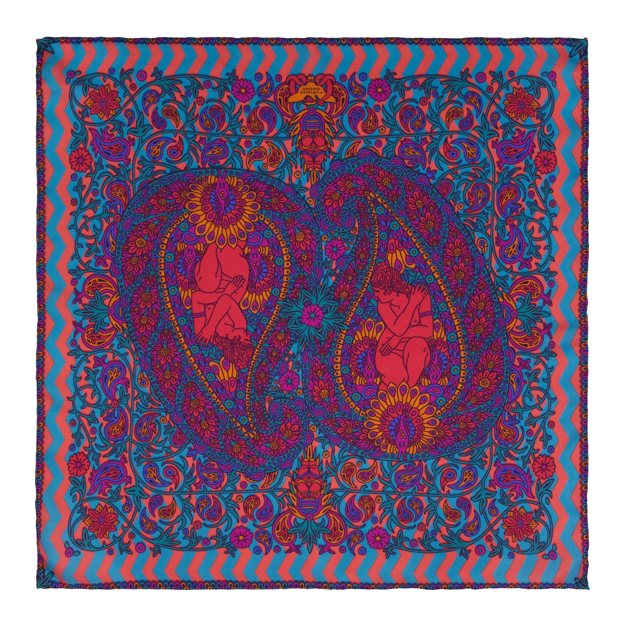 Venus Knossos, Paisley Gods Silk Pocket Square