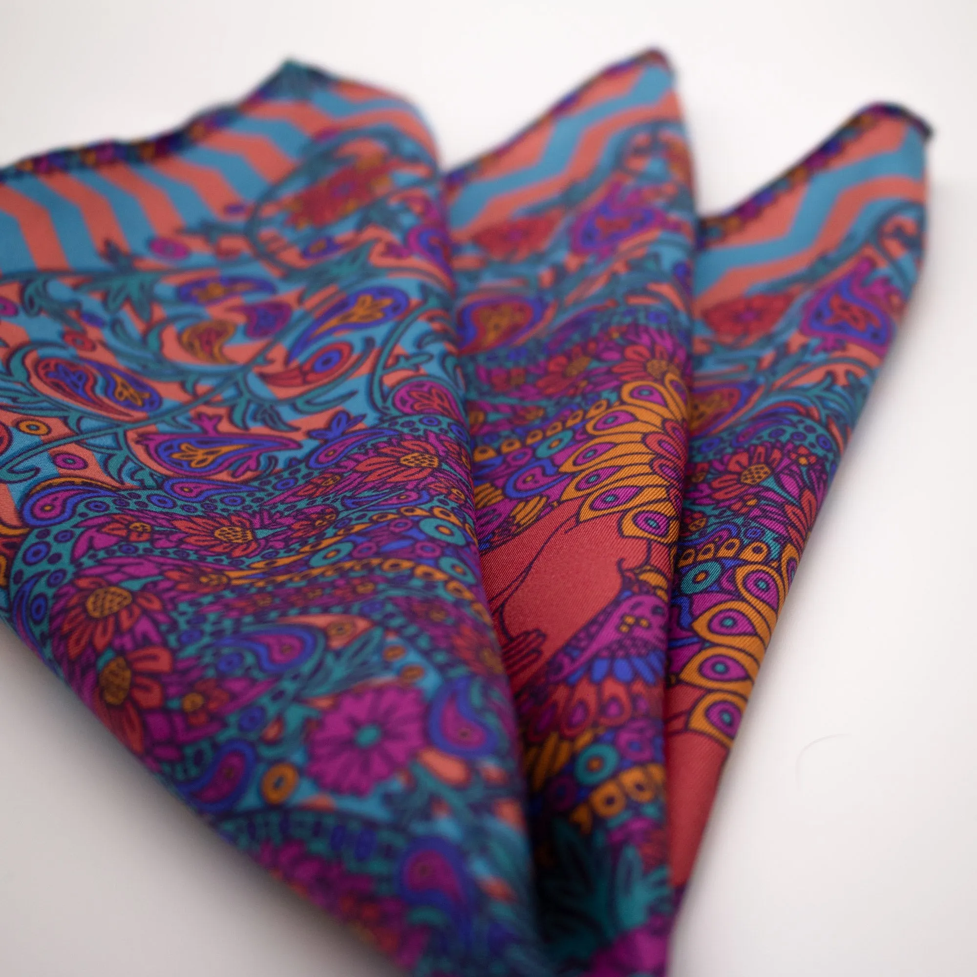 Venus Knossos, Paisley Gods Silk Pocket Square