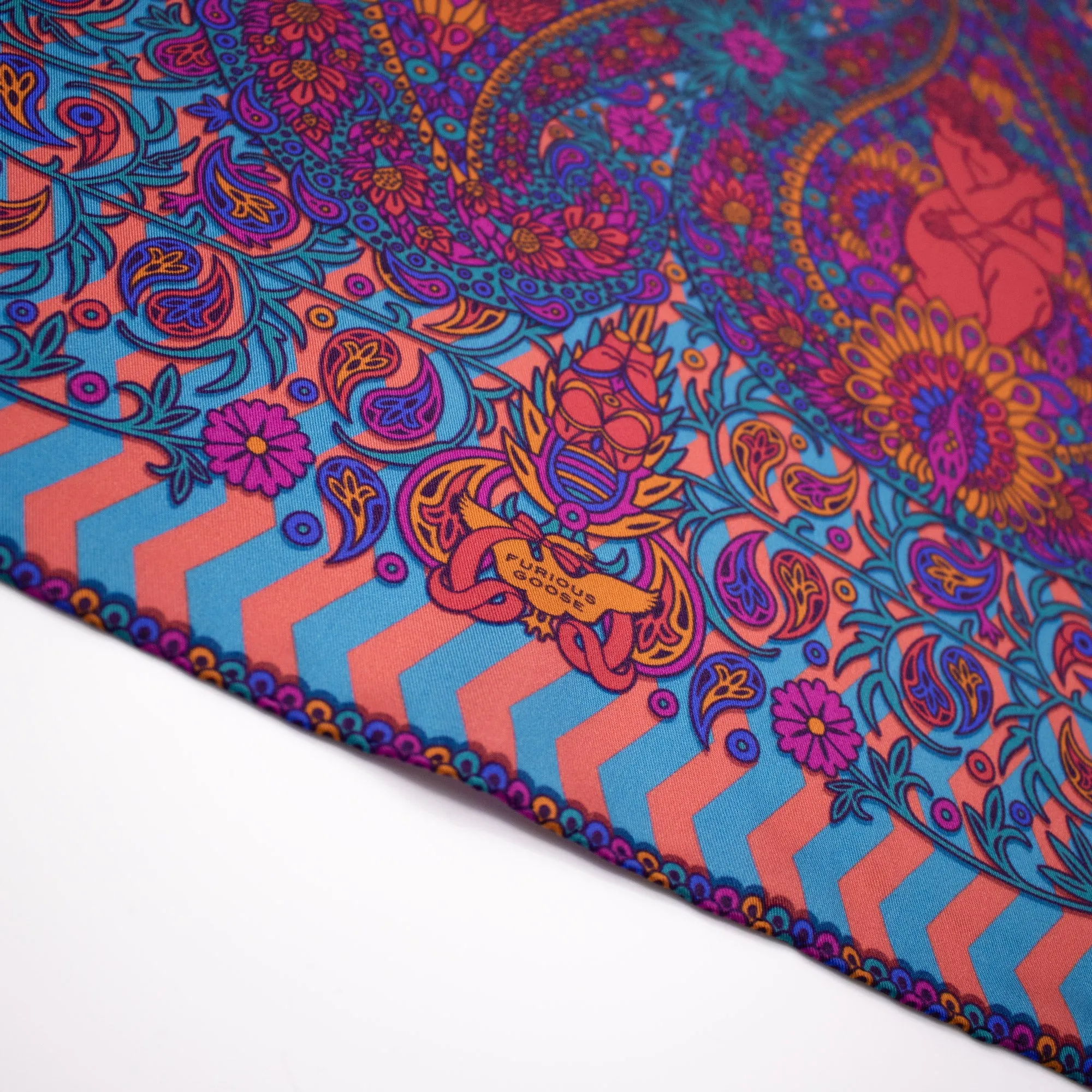 Venus Knossos, Paisley Gods Silk Pocket Square