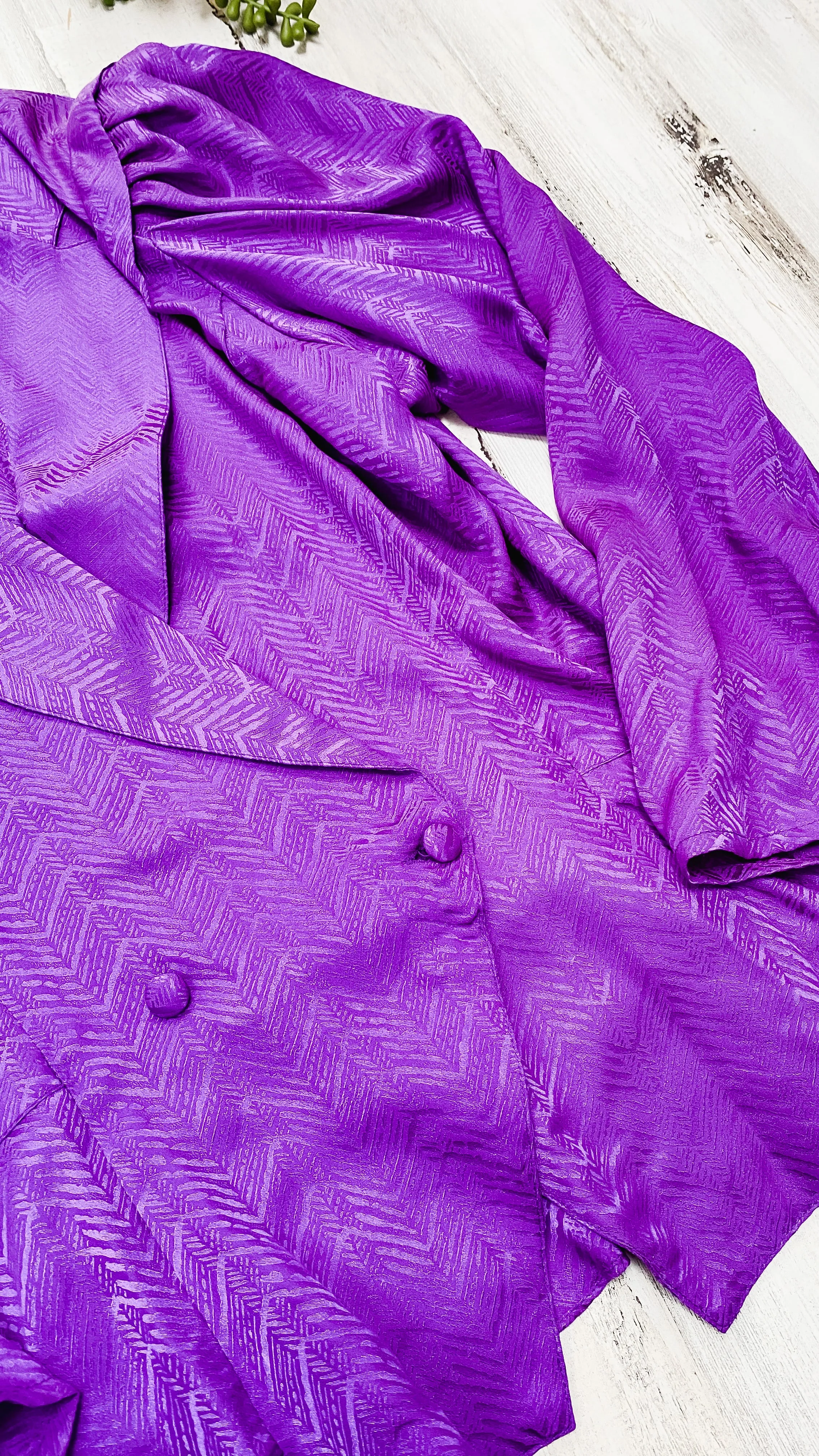 Vintage 80’s Purple Silk Top (8/10)