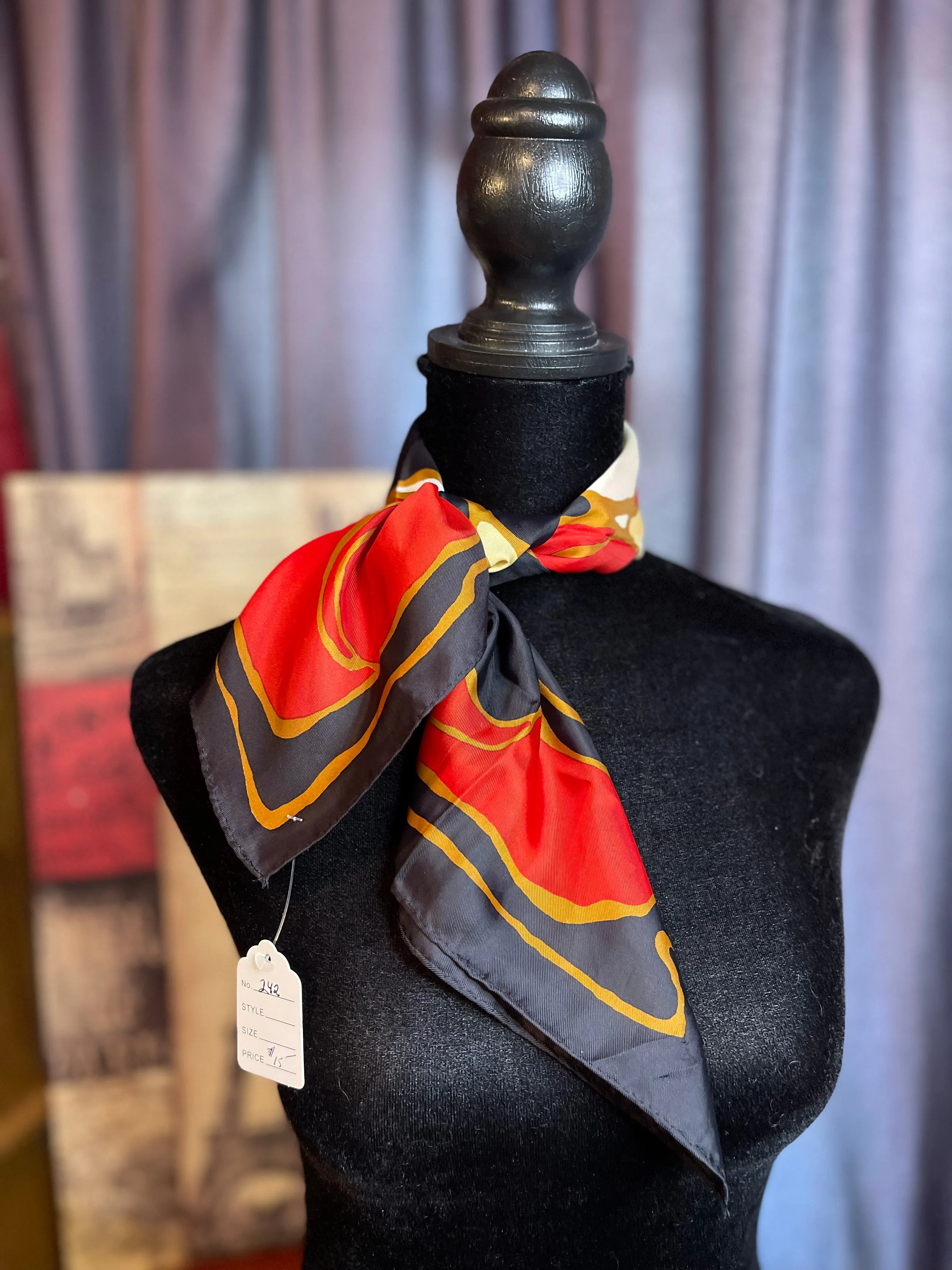 Vintage Square Silk Scarf