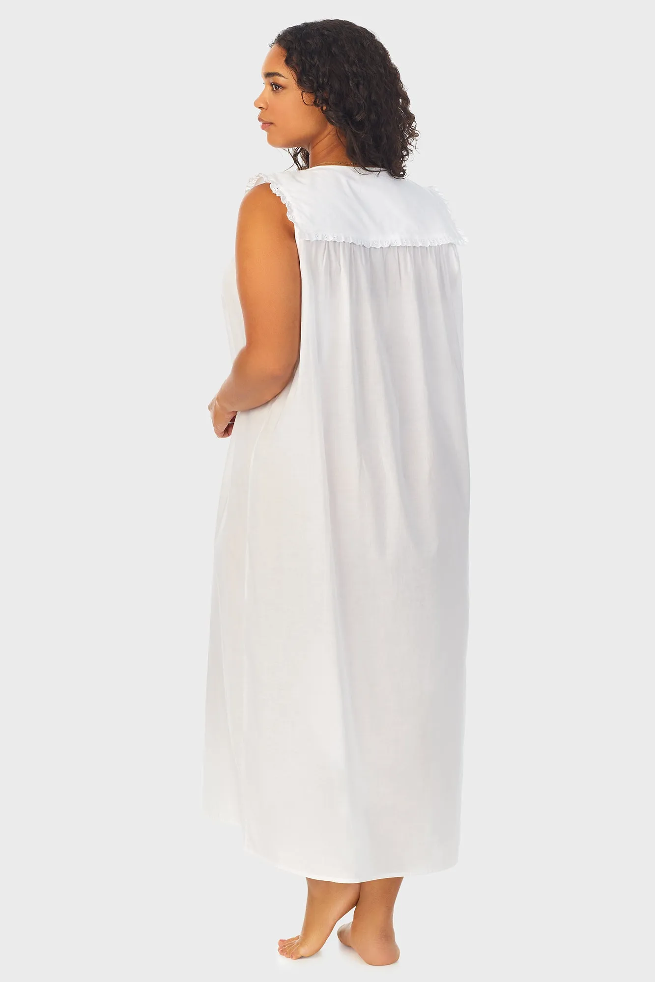 White Cotton Dream Long Nightgown Plus