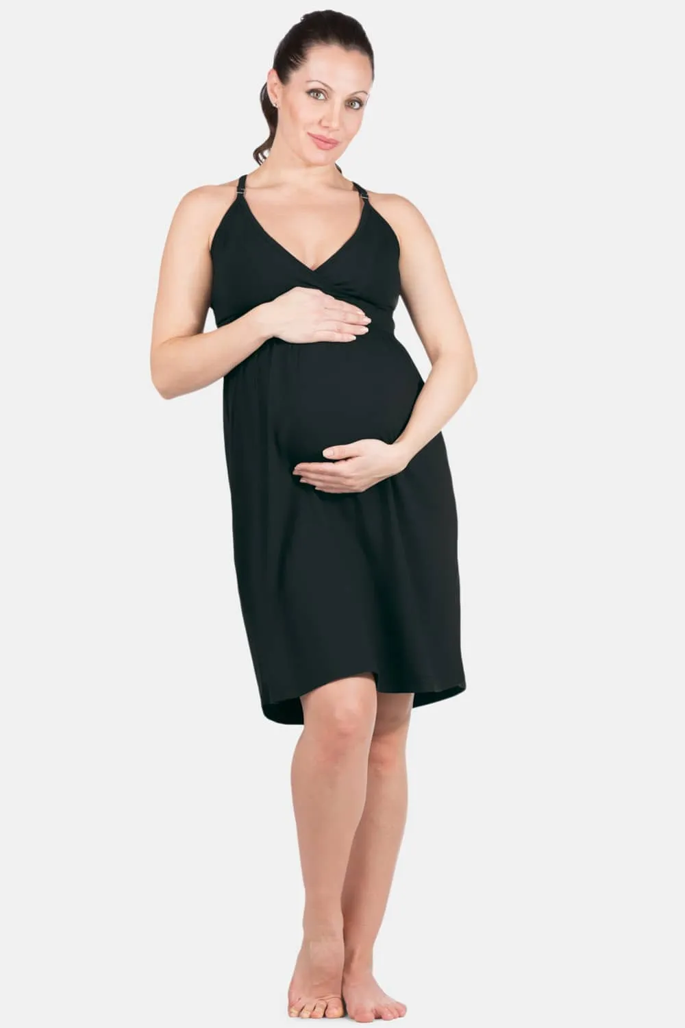 Wireless EcoFabric™ Maternity Nursing Nightgown